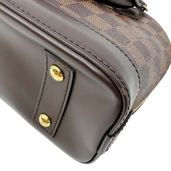 Louis Vuitton  Alma BB Damier Ebene Satchel Shoulder Bag Brown - Picture 8 of 10